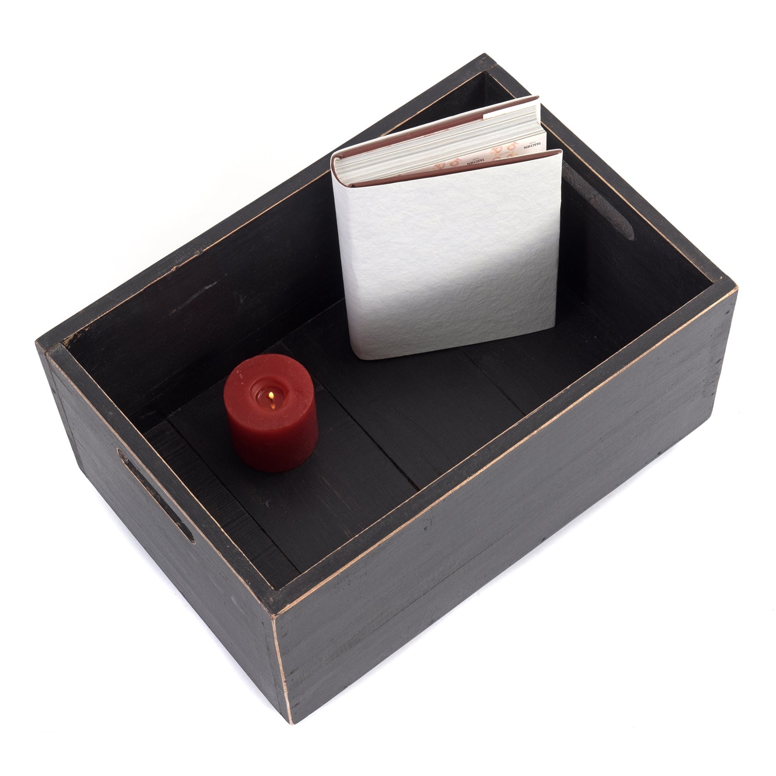 ROLLBARE HOLZKISTE "BOX" | 26x45x30 cm, Mahagoni | Aufbewahrung