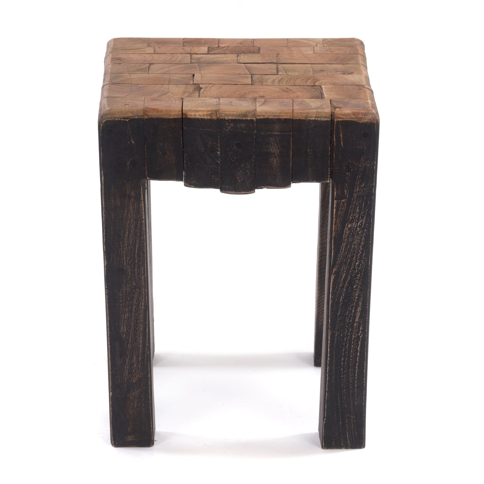 HOCKER "NATURA" | Altholz, 40x30x30 cm (HxBxT) | Holzhocker