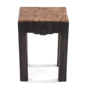 HOCKER "NATURA" | Altholz, 40x30x30 cm (HxBxT) | Holzhocker