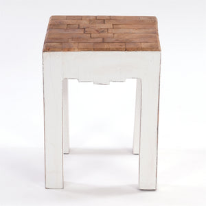 HOCKER "NATURA" | Altholz, 40x30x30 cm (HxBxT) | Holzhocker