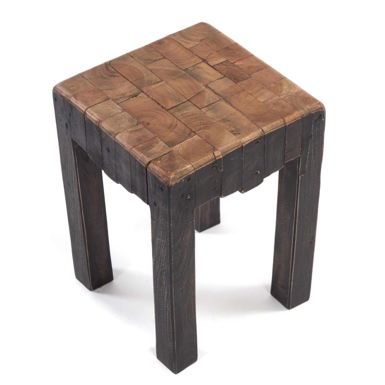 HOCKER "NATURA" | Altholz, 40x30x30 cm (HxBxT) | Holzhocker