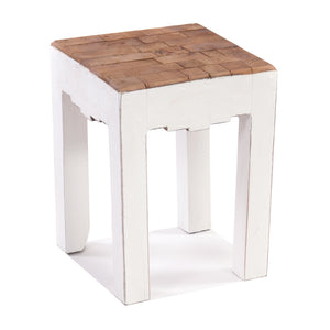 HOCKER "NATURA" | Altholz, 40x30x30 cm (HxBxT) | Holzhocker