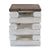 HOCKER "BLOCK 38" | 30x30x39cm (BxTxH), Altholz Teak | Sitzhocker