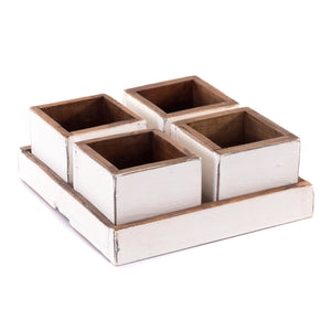 HOLZ AUFBEWAHRUNGSKISTEN "CUBO" | 24x9 cm (BxH), Mahagoni | Kistenset