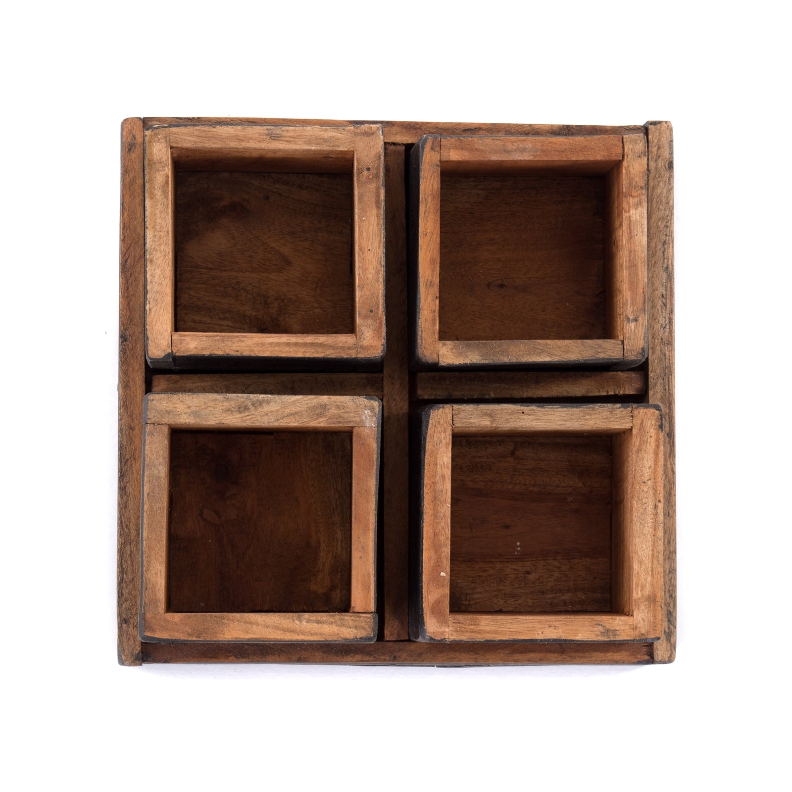 HOLZ AUFBEWAHRUNGSKISTEN "CUBO" | 24x9 cm (BxH), Mahagoni | Kistenset