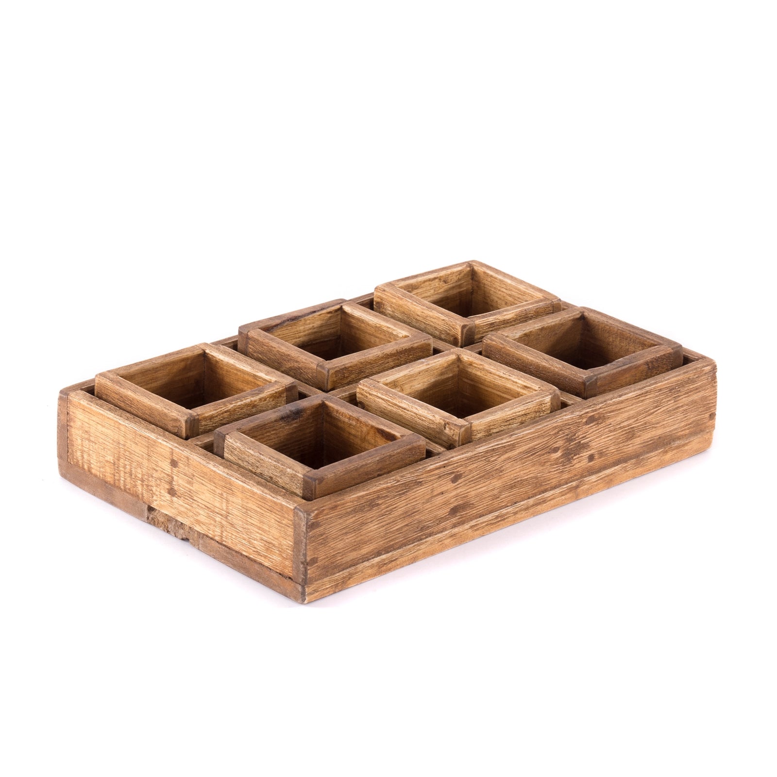 KISTEN SET "CUBO II" | Teak / Mahagoni | erweiterbares Set