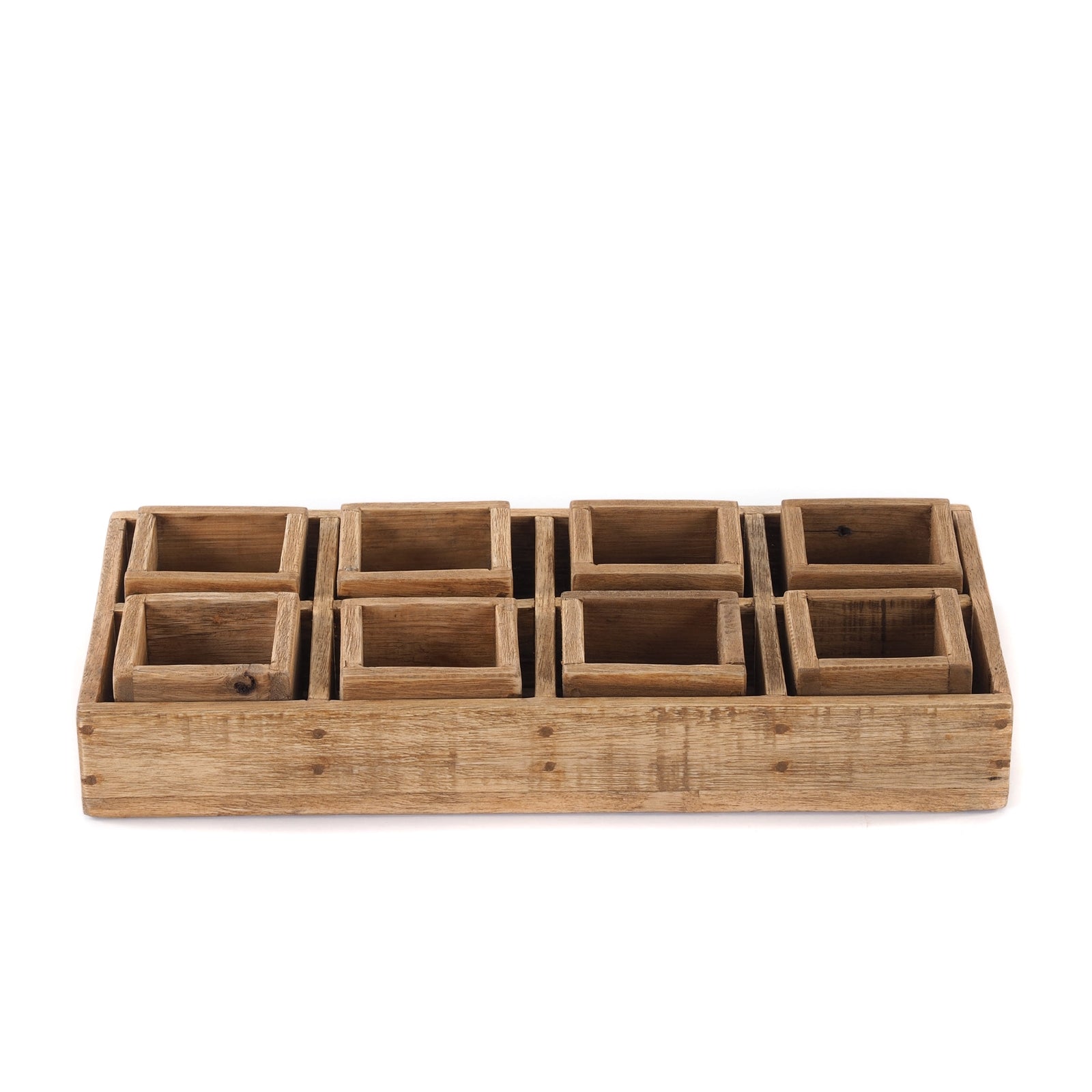 KISTEN SET "CUBO II" | Teak / Mahagoni | erweiterbares Set