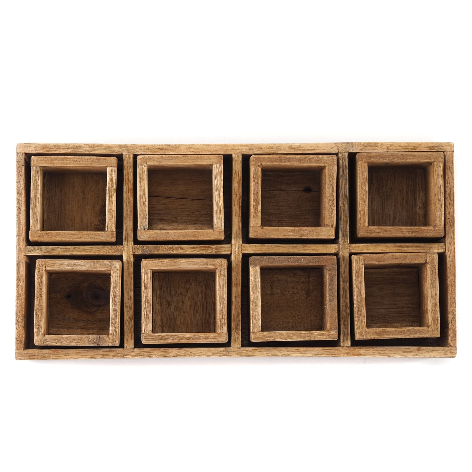 KISTEN SET "CUBO II" | Teak / Mahagoni | erweiterbares Set