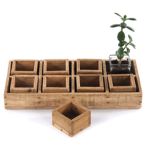 KISTEN SET "CUBO II" | Teak / Mahagoni | erweiterbares Set