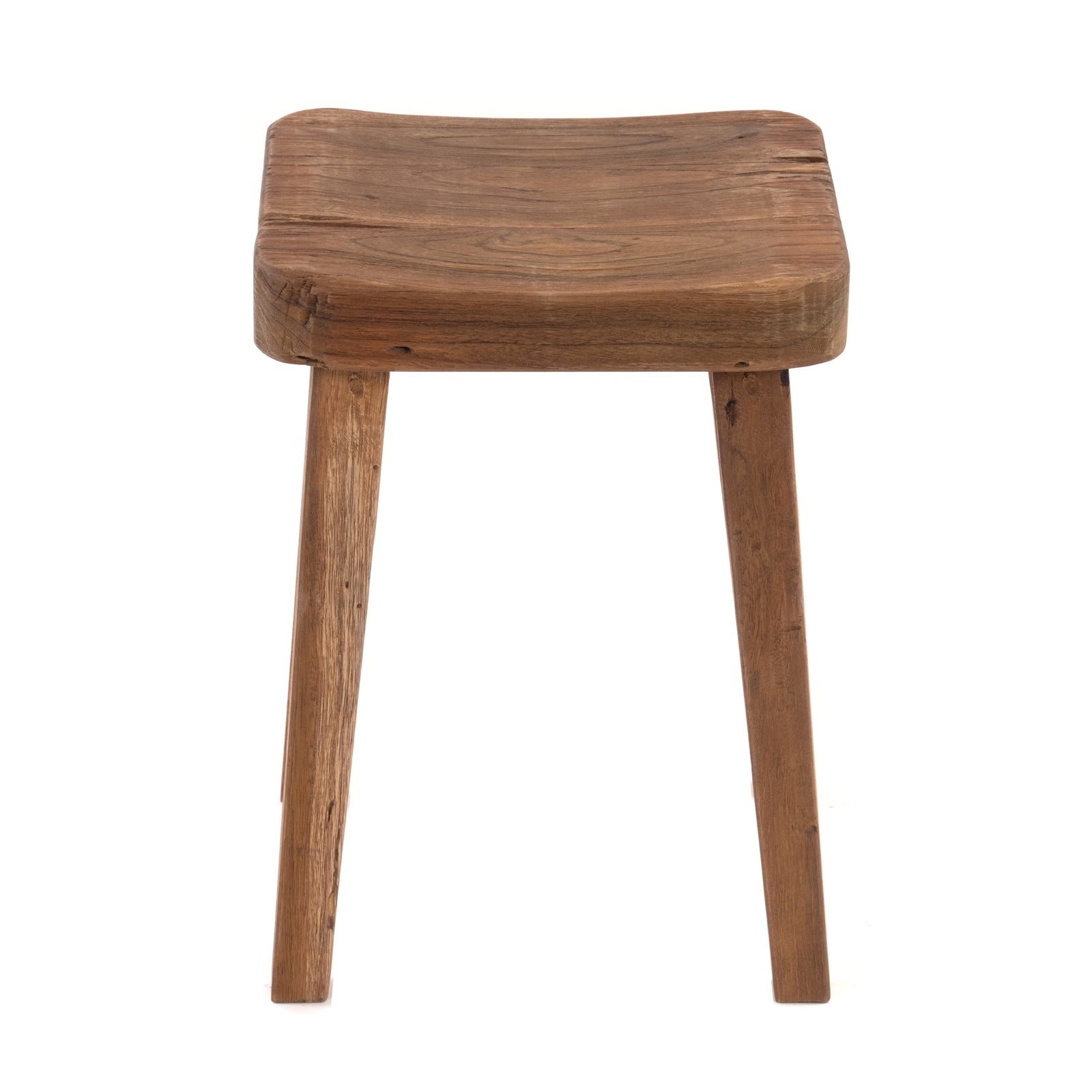 HOLZHOCKER "LUPO" | 40x30 cm (HxB), Teak / Mahagoni | Sitzhocker