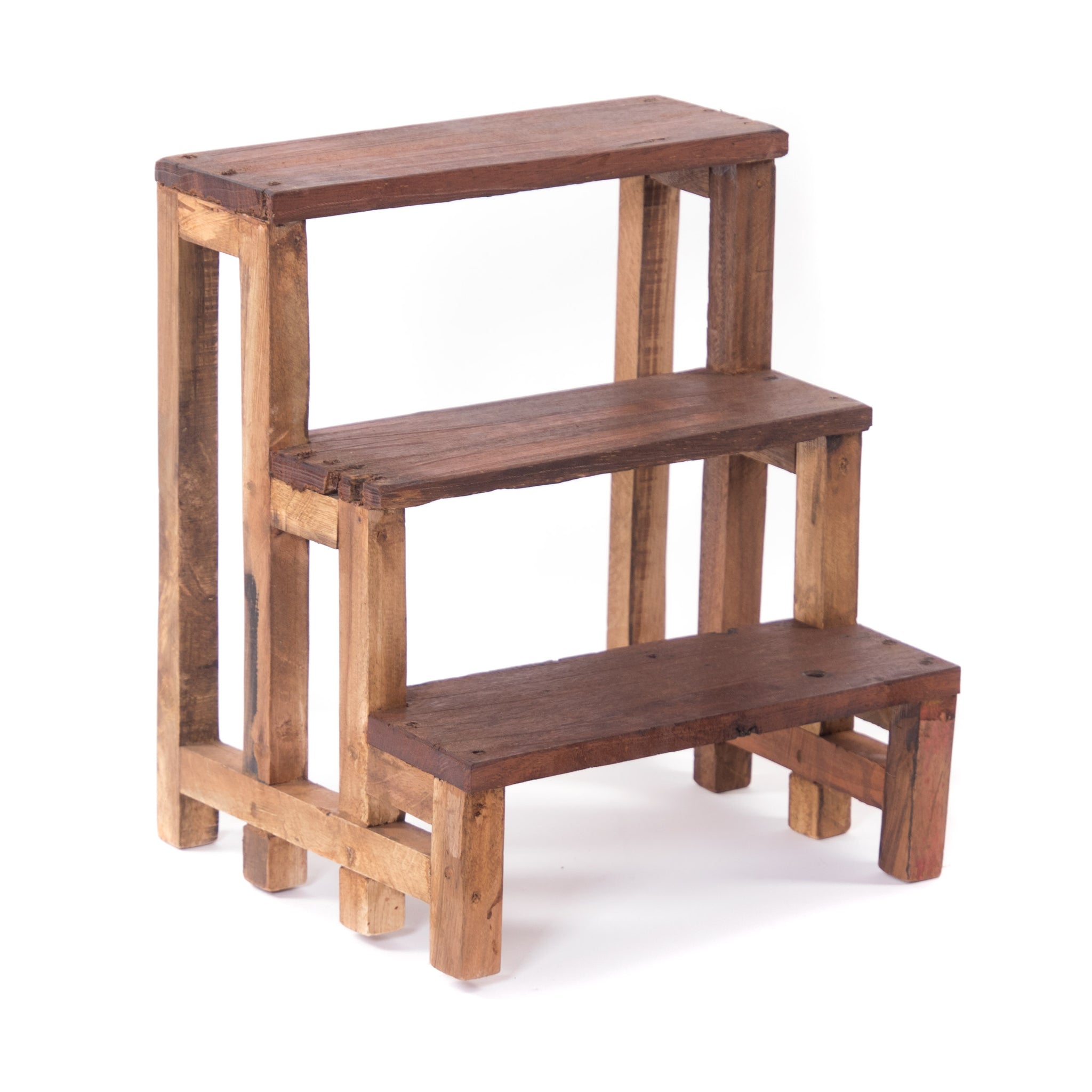 PFLANZENTREPPE "PALCO" | 3 Ebenen, Mahagoni | Holz Blumenständer