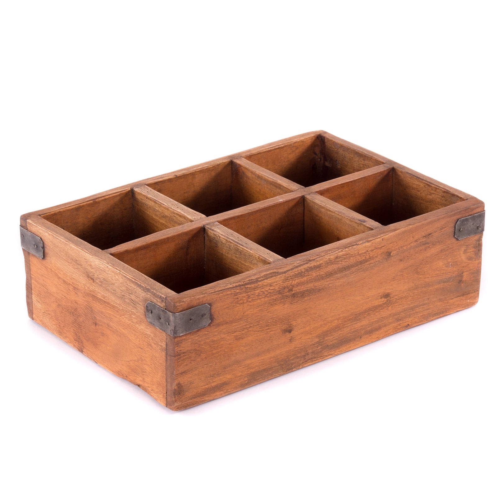 STIFTEHALTER "LARGO" | Mahagoni, 6 Fächer | rustikale Stiftebox