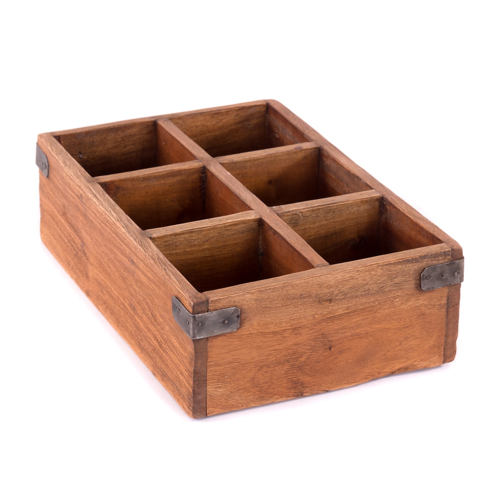 STIFTEHALTER "LARGO" | Mahagoni, 6 Fächer | rustikale Stiftebox