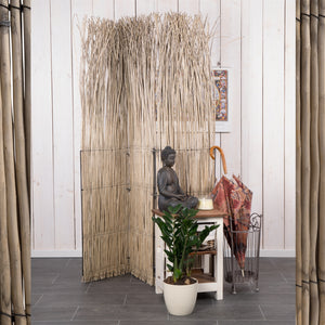 RAUMTEILER "NATURE" | 160x120 cm, Weide, Grau | Weiden Paravent