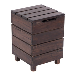 HOCKER "STORAGE 50" | 50x35cm (HxB), Altholz | Wäschebox