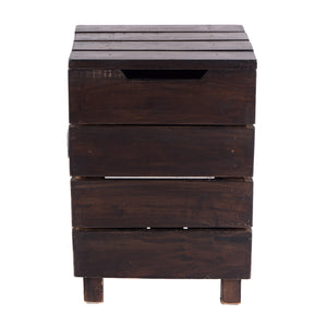 HOCKER "STORAGE 50" | 50x35cm (HxB), Altholz | Wäschebox