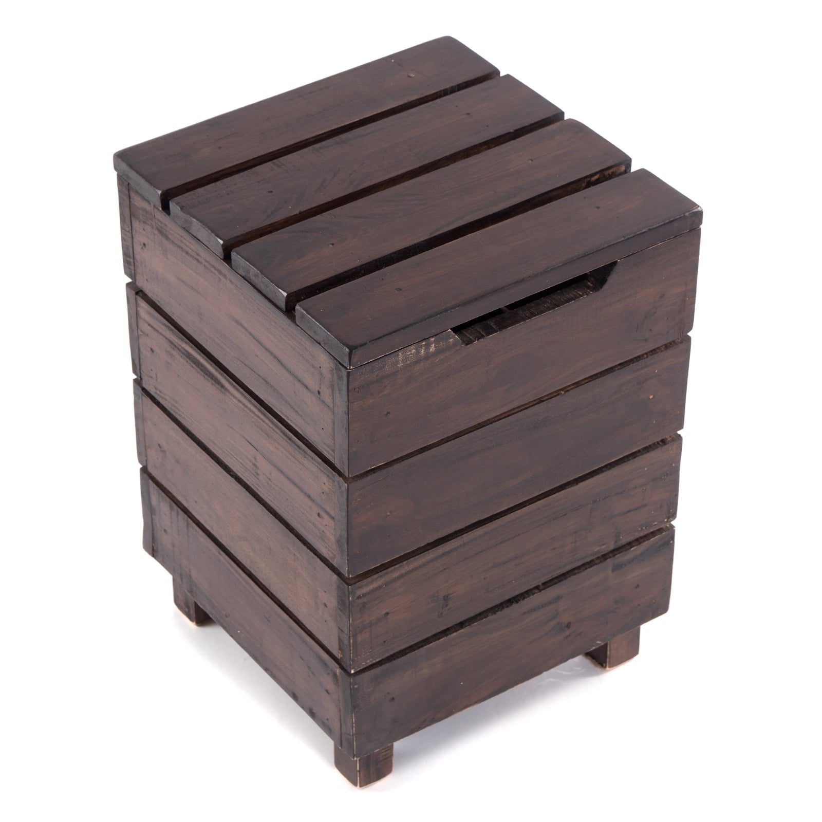 HOCKER "STORAGE 50" | 50x35cm (HxB), Altholz | Wäschebox