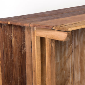 BARSCHRANK "ARUBA" | 140x110 cm (BxH) | Holz Minibar mit 2 Hockern