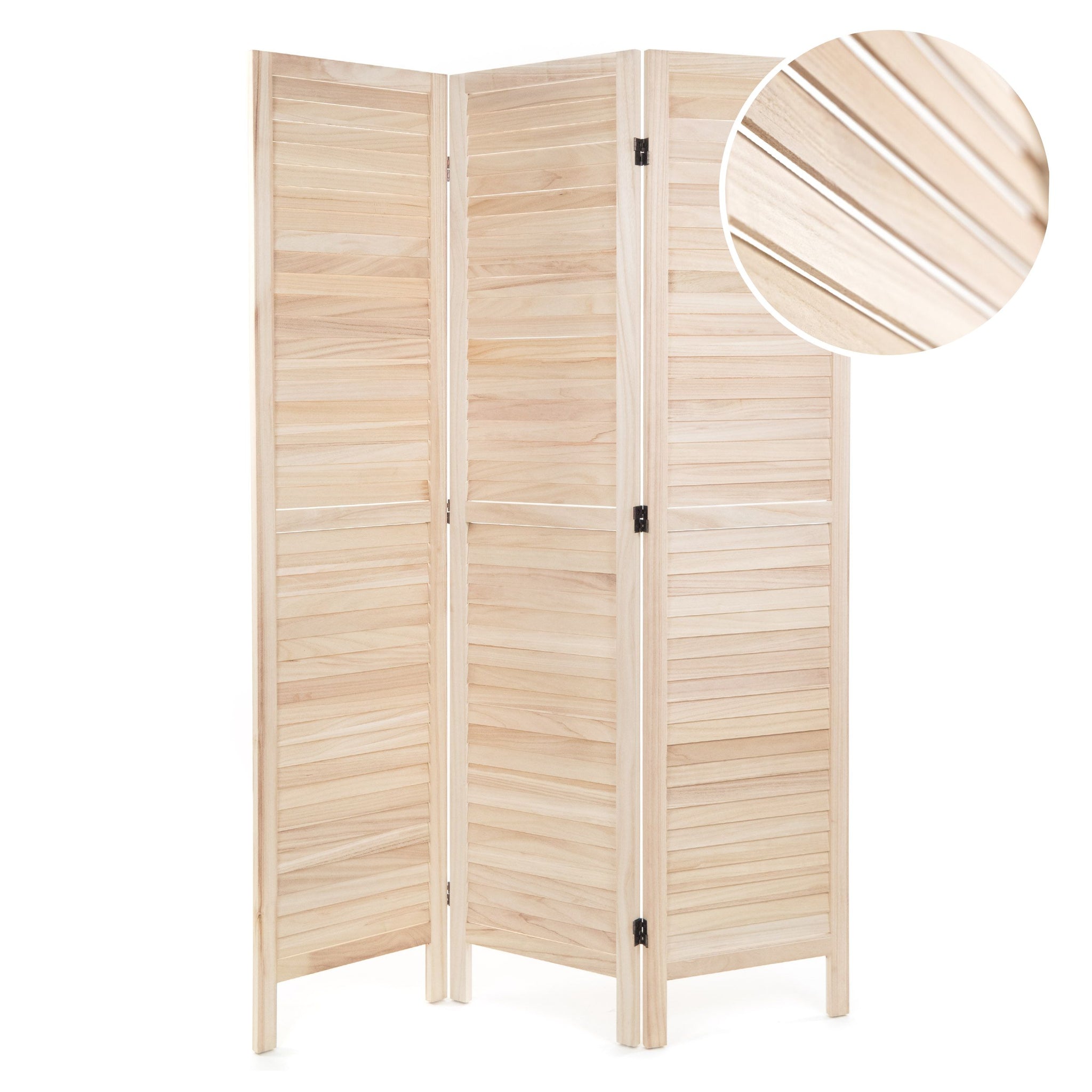 RAUMTEILER "COTTAGE" | 3-teilig, Holz | Paravent | Farbe: natur