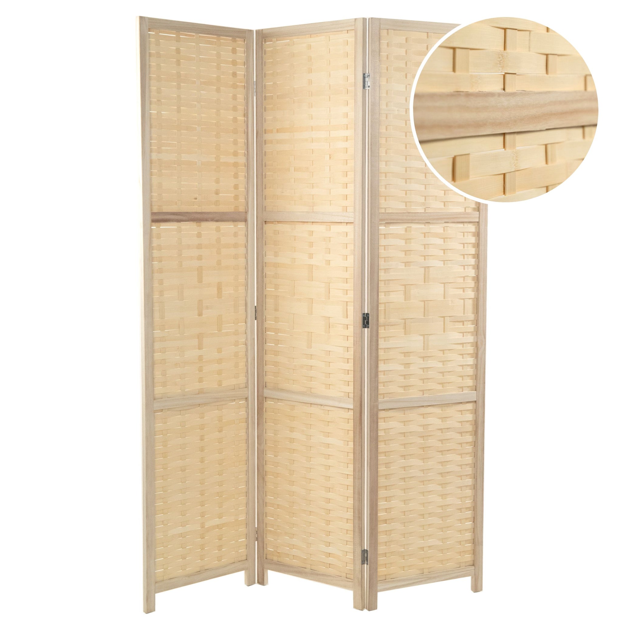 RAUMTEILER "BAMBU" | Bambus, 170x120 cm | Natur Paravent