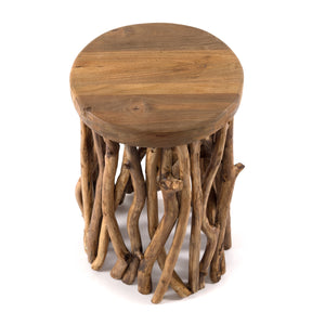 BEISTELLTISCH "WOODS" | Mahagoni | Äste Couchtisch, Holzhocker