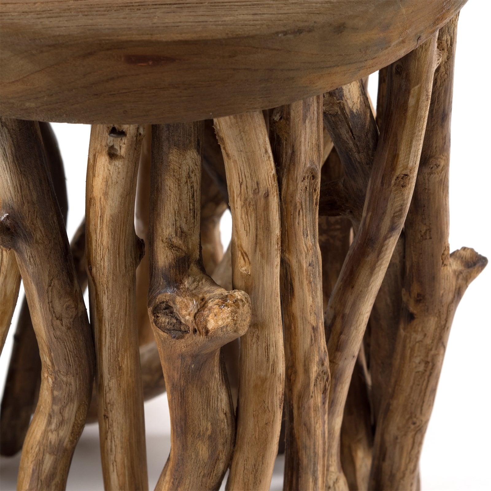 BEISTELLTISCH "WOODS" | Mahagoni | Äste Couchtisch, Holzhocker