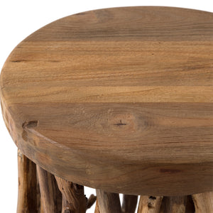 BEISTELLTISCH "WOODS" | Mahagoni | Äste Couchtisch, Holzhocker
