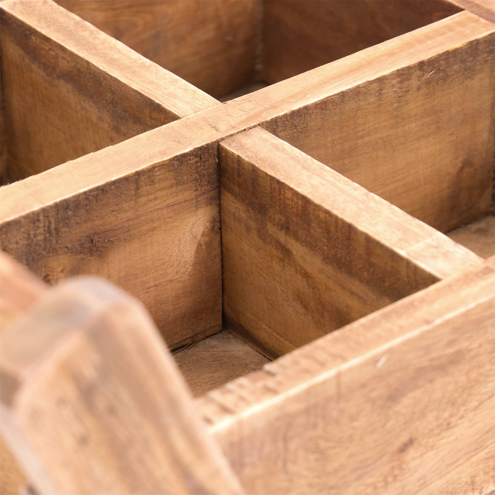 HOLZ ZIEGELFORM "BRICK II" | mit Griffen, Massivholz | Holzkiste