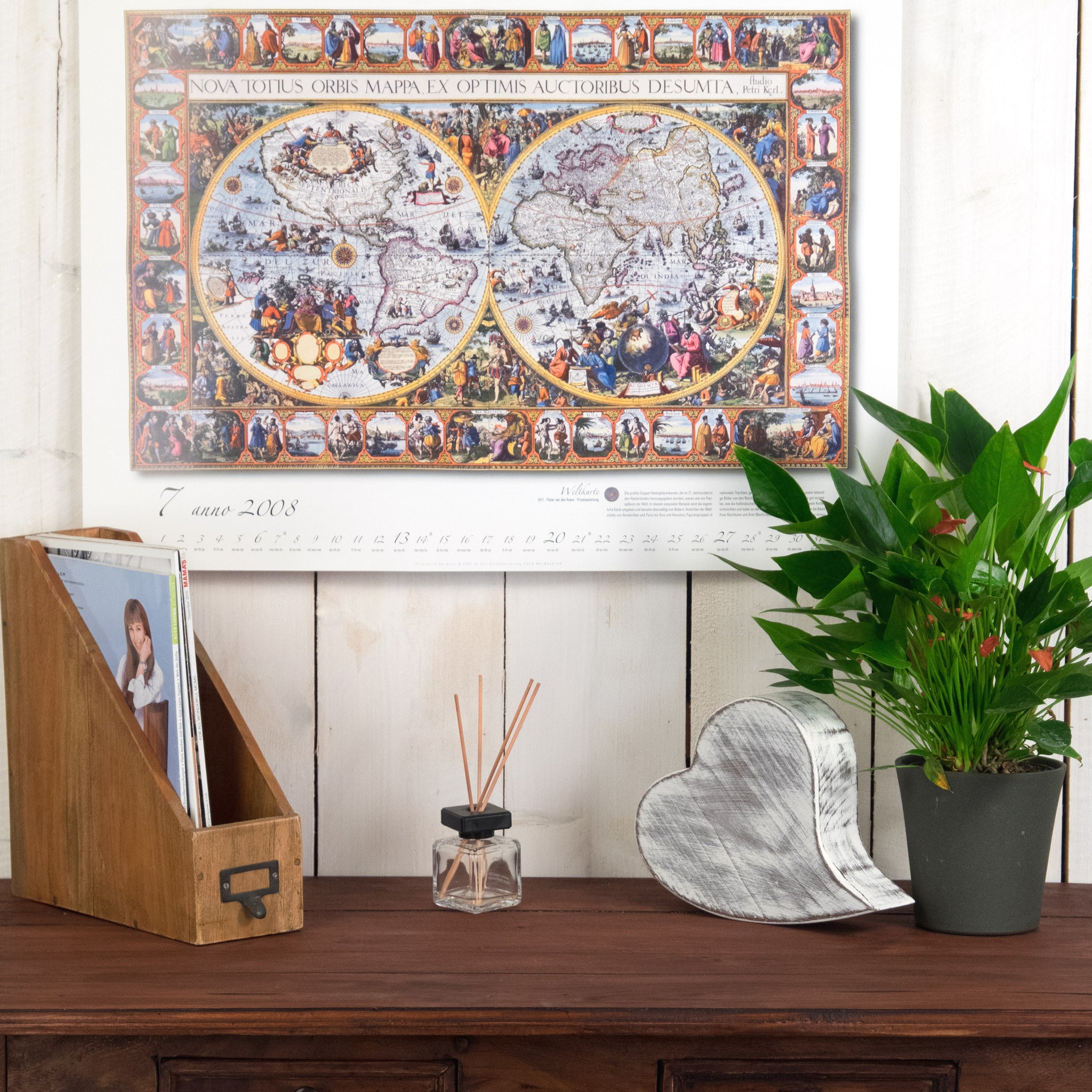 STEHSAMMLER "NOTA" | Mahagoni Holz, 30 cm | Stehordner