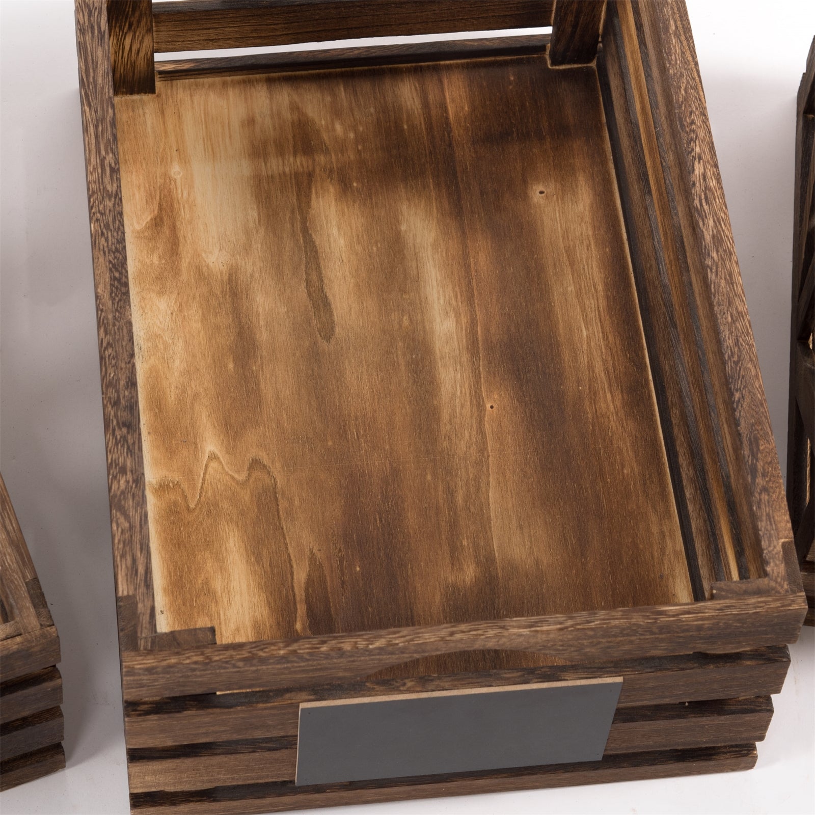 HOLZKISTEN SET "MIRA" | 3-teilig | Aufbewahrungskisten mit Tafel