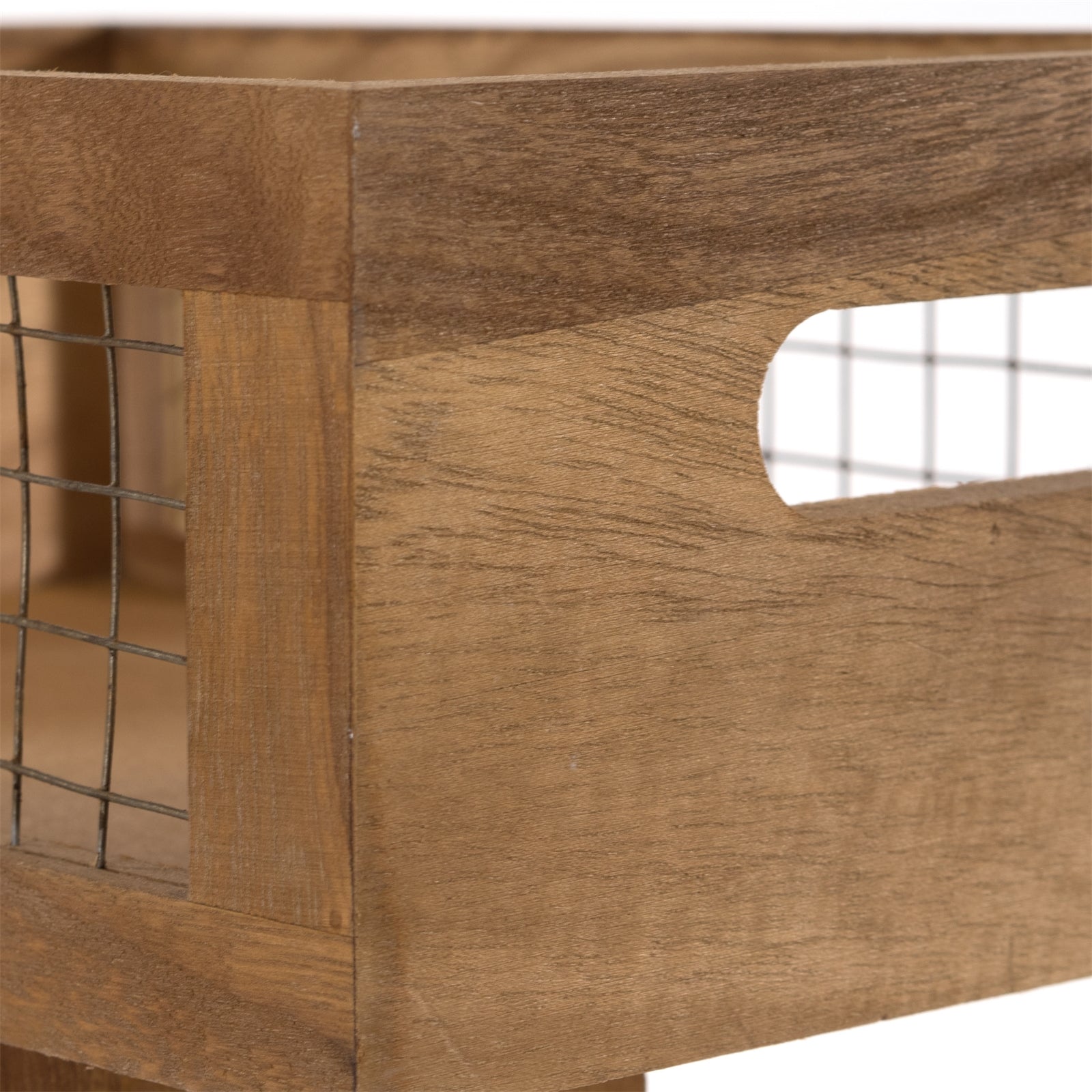 KISTENSET "COMO" | 2-teilig, mit Gitter | Holz Aufbewahrungskisten