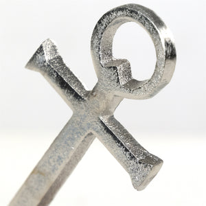AUFSTELLER "MARITIM" | Mangoholz, Metall, 15 cm | Metallskulptur