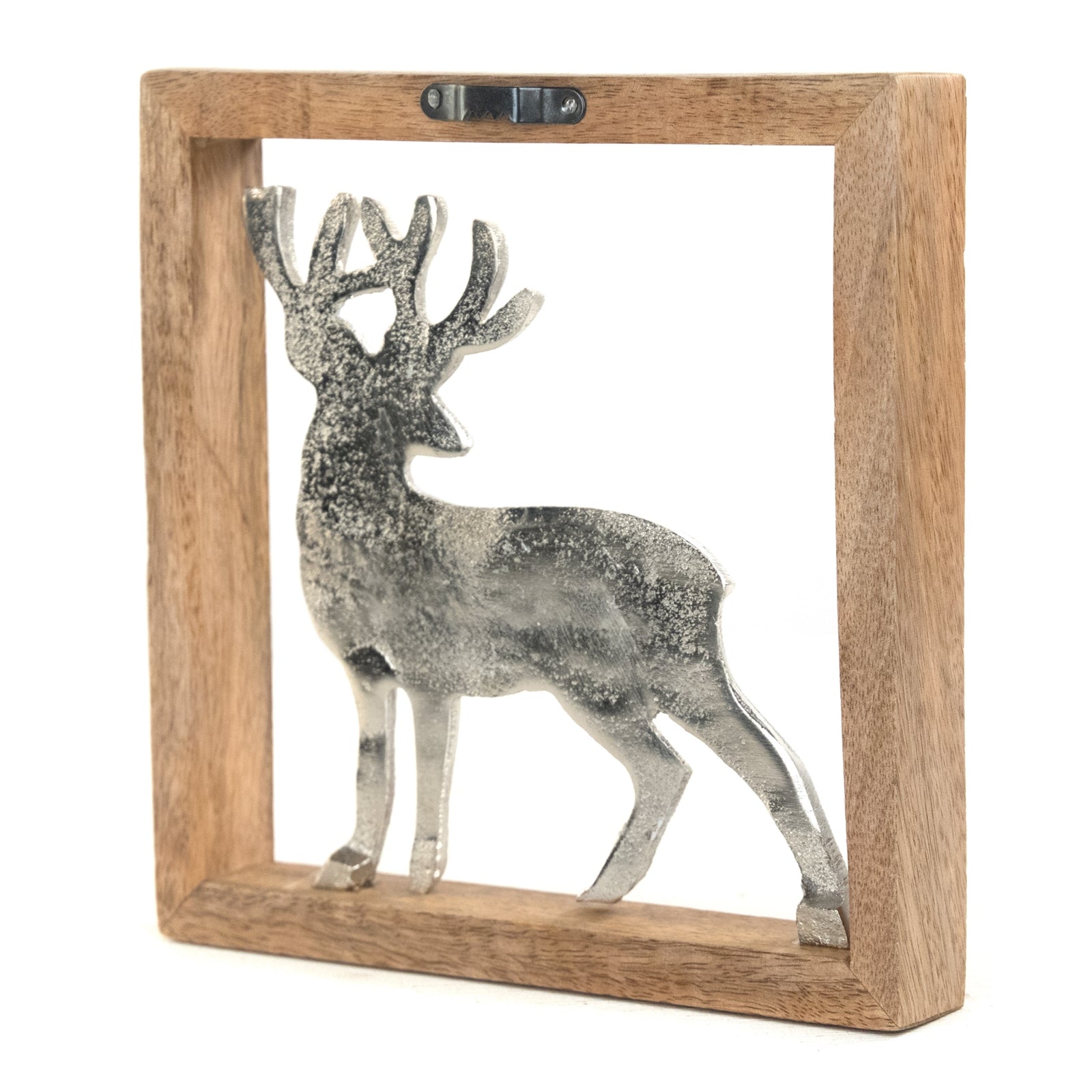 METALL WANDBILD | 20 cm, Metall, Mangoholz | Wanddeko