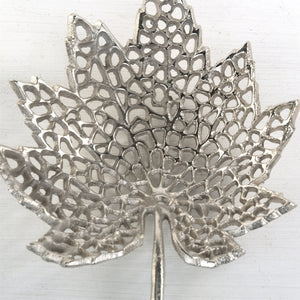 BLATT SCHALE "LEAF" | 2 Größen, Metall | Dekoschale silber