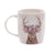 TASSE "HIRSCH MIT BLUMENKRANZ" | 12 cm, weiß | Kaffeetasse