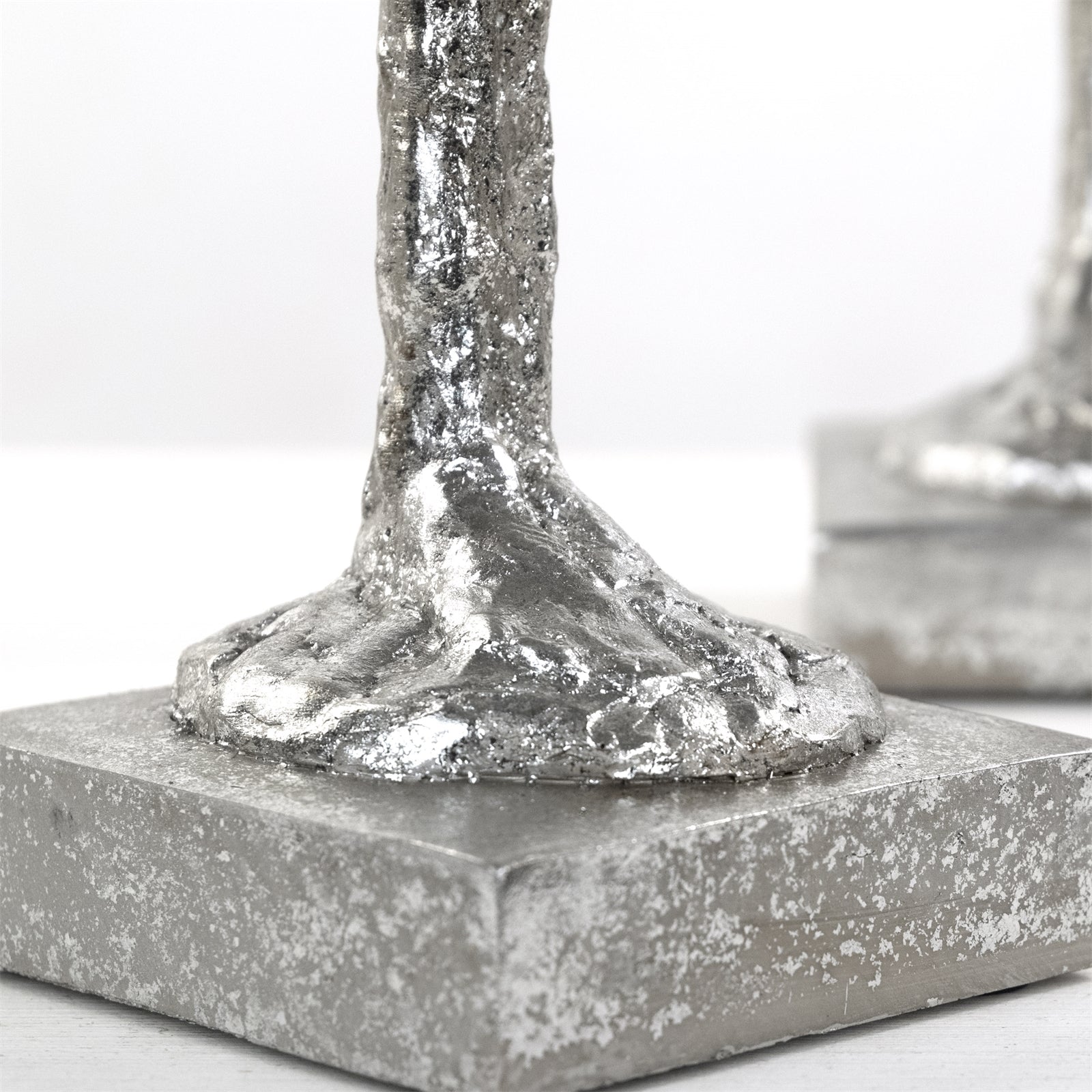 SKULPTUR "MILLENIUM" | Mann & Frau, Poly | silber Dekofigur