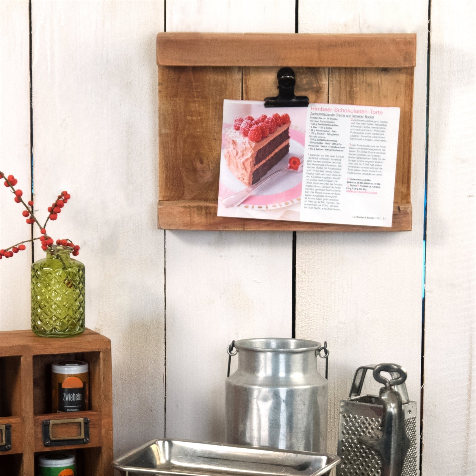 KLEMMBRETT "PINZA"  | Mahagoni, 29 cm | Holz Clipboard