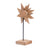 TEAK SKULPTUR "SUNFLOWER" | 2-teilig | Holz Aufsteller Blume