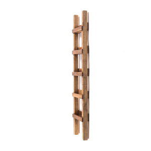LEITERREGAL "STEP 170" | Mahagoni Holz, 170x35 cm | Pflanzenleiter