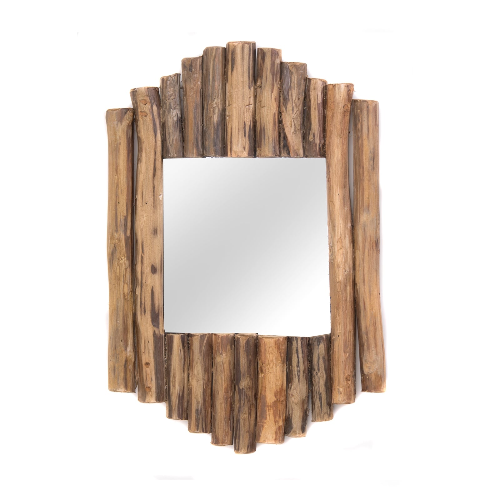 WANDSPIEGEL "HARMONICA" | 56 cm, Teakholz | Äste Spiegel