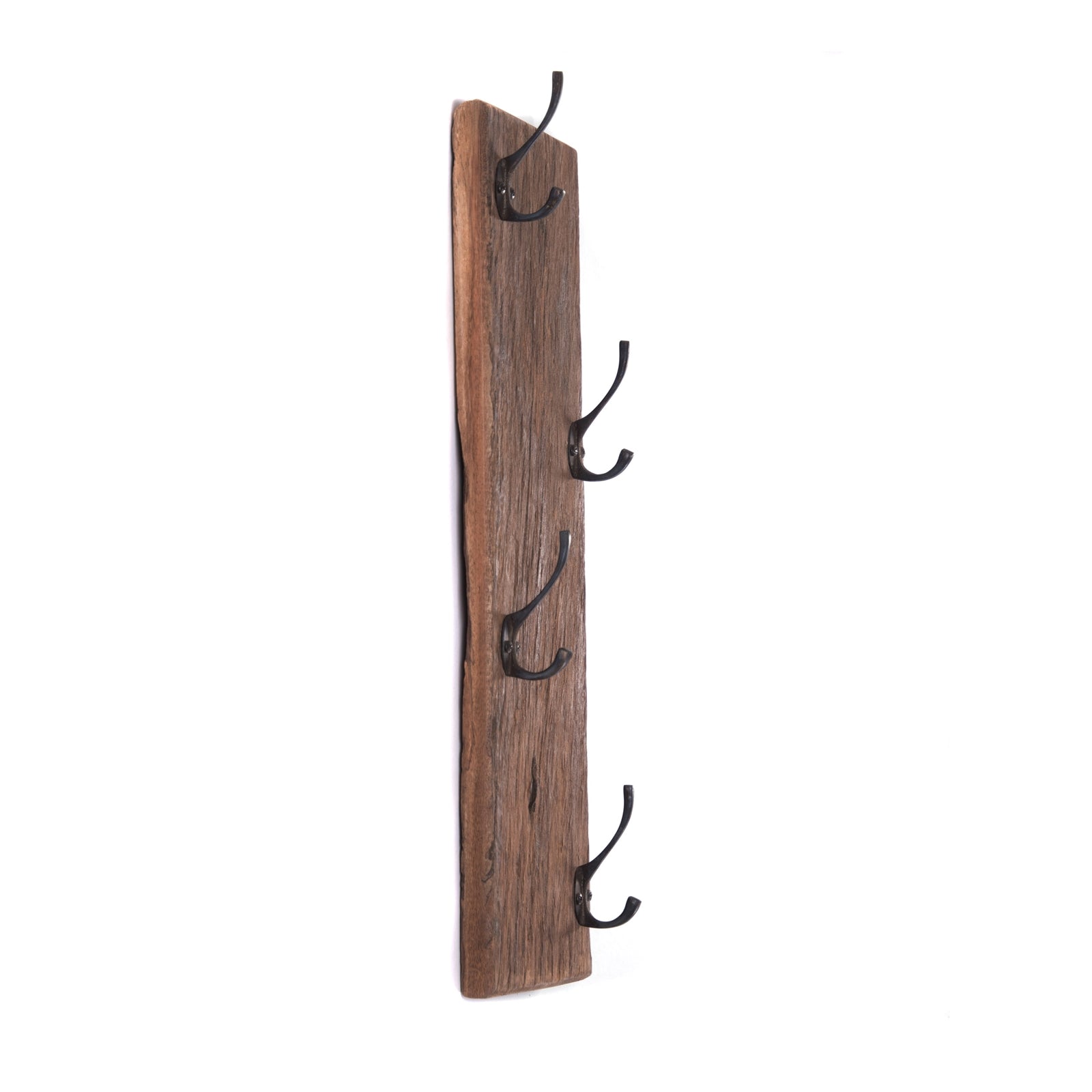 WANDGARDEROBE "BOARD III" | 4 Haken, Massivholz | Garderobenpaneel