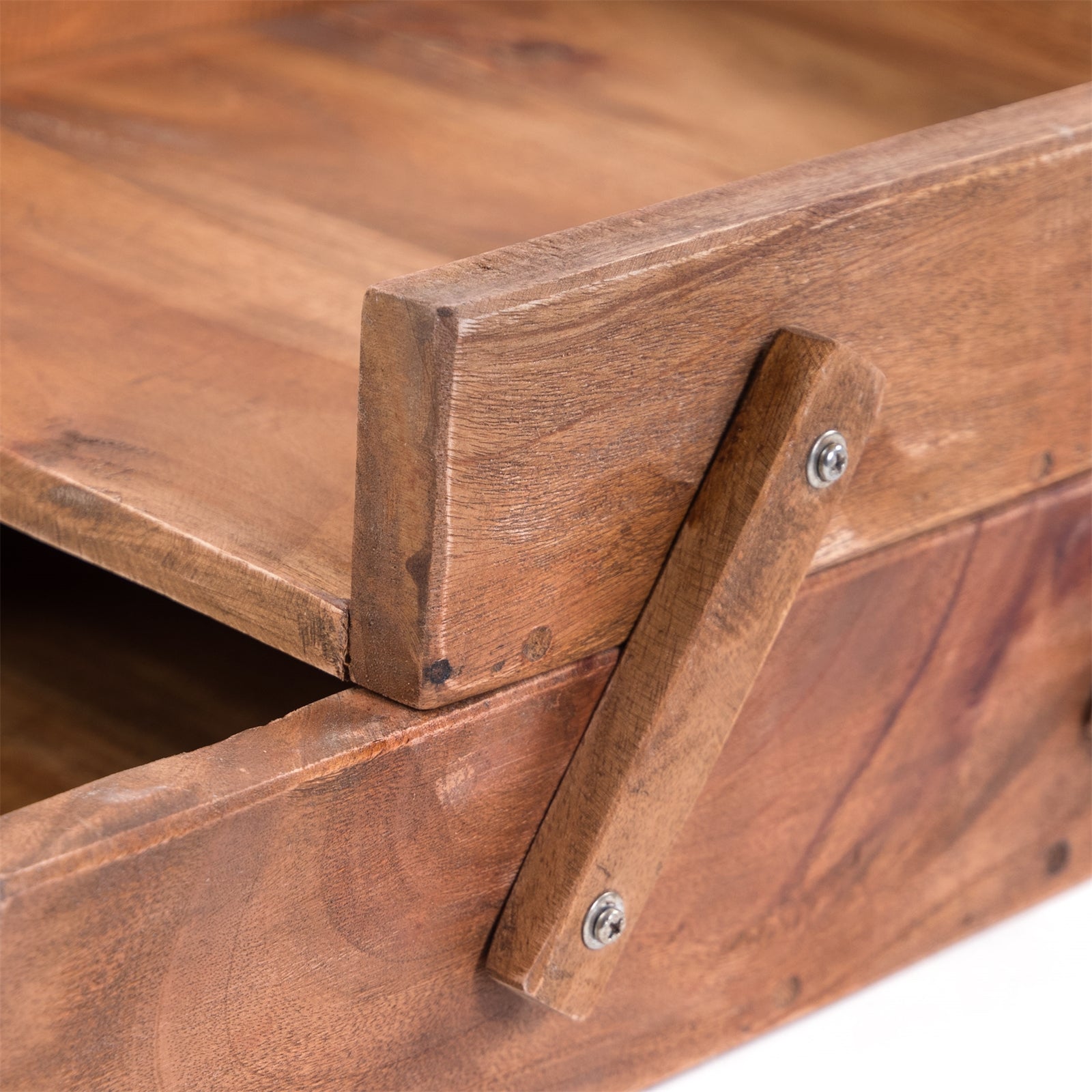 DOKUMENTENABLAGE "SLIDE" | Mahagoni Holz, 2 Fächer | Büro Organizer