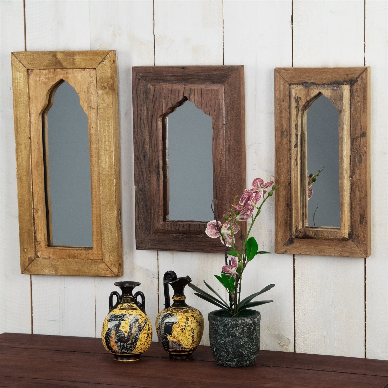 WANDSPIEGEL "SARA" | Mahagoni, 40 cm | Orient Holzspiegel