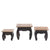 3ER OPIUMTISCH SET "SHISHA" | natur schwarz | Beistelltisch - DESIGN DELIGHTS