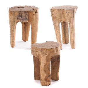 BAUMSTAMM HOCKER "LOG" | 41x29 cm (HxB), natur | Sitzhocker - DESIGN DELIGHTS