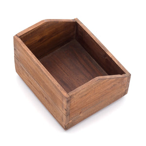 BÜCHERBOX "LIBRO" | mit Tafel, 24x21x16 cm (BxTxH) | Holzablage - DESIGN DELIGHTS