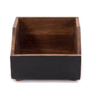 BÜCHERBOX "LIBRO" | mit Tafel, 24x21x16 cm (BxTxH) | Holzablage - DESIGN DELIGHTS