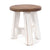 DEKO HOCKER "BERN" | rund, 23,5x20,5 cm (HxB), Mahagoni | Schemel | Farbe: 06 weiß-landhaus - DESIGN DELIGHTS