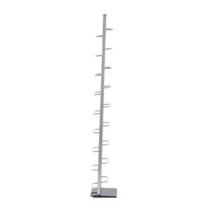 DESIGN CD STÄNDER "TOWER" | silber, 138 cm, Aluminium | für 126 CDs - DESIGN DELIGHTS