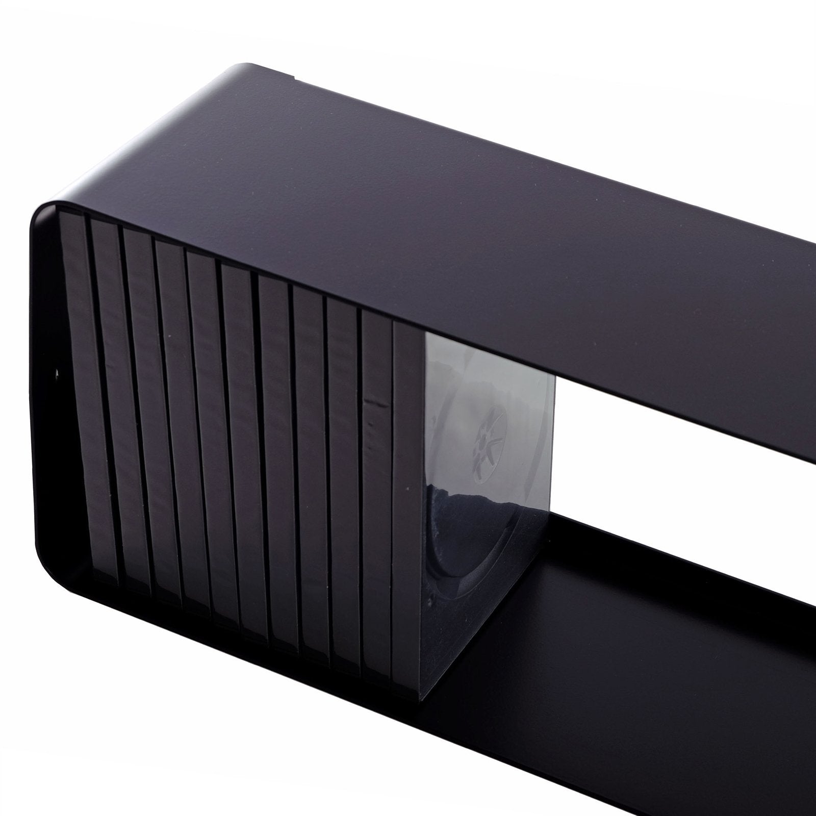 DESIGN DVD WANDREGAL CUBE L | 120cm Metall Retro Regal für ca. 110DVDs | Farbe: schwarz - DESIGN DELIGHTS